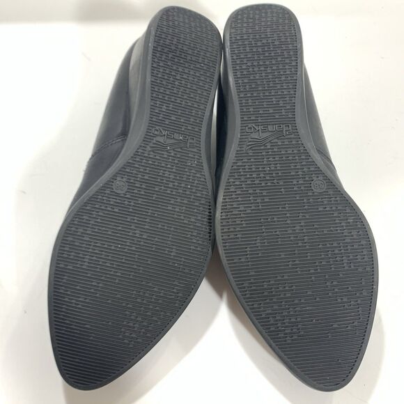 Dansko Black Leather Wedged Comfort Professional Shoes Size 38 EU 7.5-8 US - Picture 15 of 16